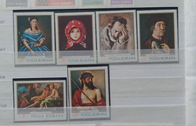 Rumänien 1968 Gemälde aus der Nationalgalerie MiNr2666-2671 **/MNH/Postfrisch