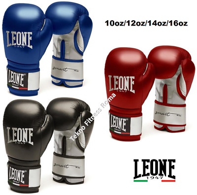 Guantoni da Boxe Leone 10/12/14/16oz  Nero Blu Rosso - Kick Boxing Muay Thai