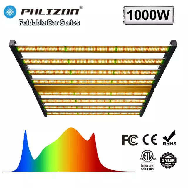 Phlizon FD9600 1000W LED Grow Light Zimmerpflanzen Vollspektrum Veg Flower Lampe