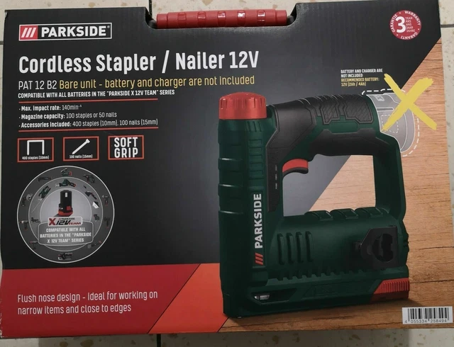 PARKSIDE CORDLESS NAILER & Stapler - Rechargeable Stapler & Nail Gun ...