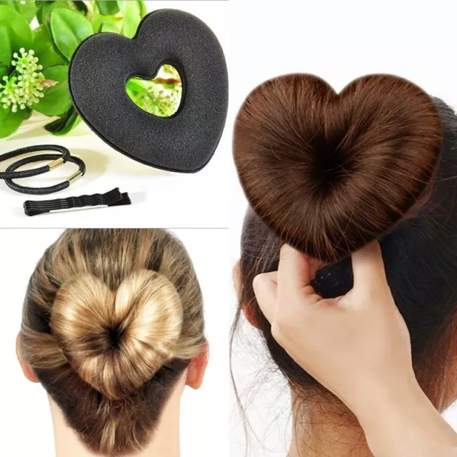 Duttkissen Herz Hair Bun Dutt Knotenkissen Donut Frisurenhilfe Haardutt Bumpits