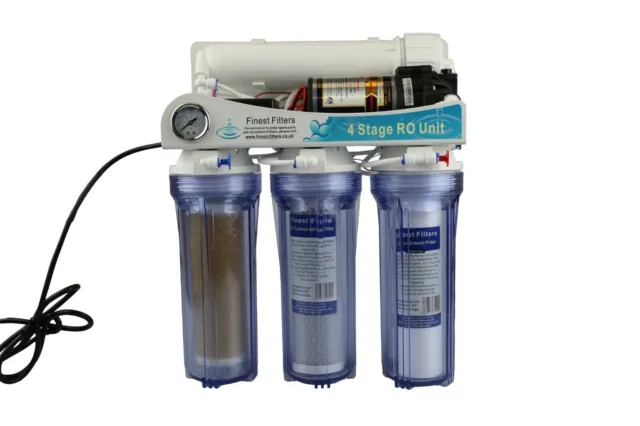 Reverse Osmosis RO Unit with Booster Pump and DI Stage Pumped 50-100gpd