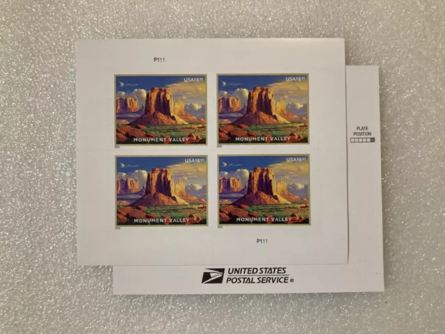 PANE of 4 USPS $8.95 x4 Monument Valley Self-Adhesive Stamps 1x SHEET 1x BOOKLET