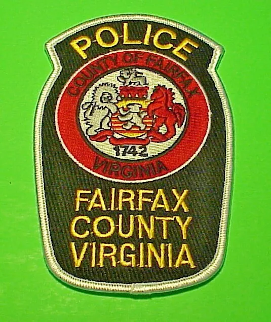 Fairfax County  Virginia  1742  Va  5 3/8"  Police Patch  Free Shipping!!!