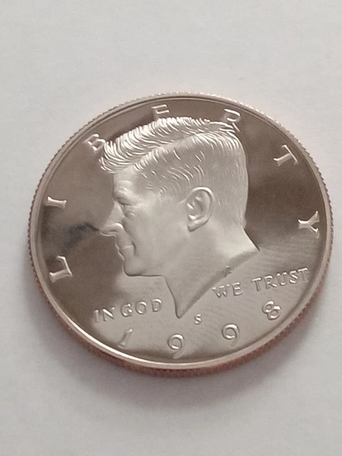 1998S JOHN F Kennedy Half Dollar PROOF - GEM CAMEO Coin From Recently Broken Set