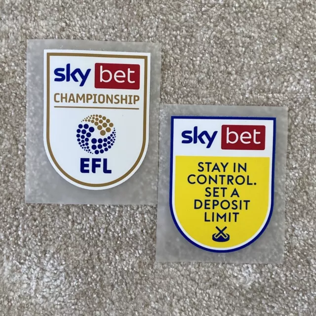 2023-24 Sky Bet EFL Championship Official Player Issue Size Football Soccer  Badge Patch Set