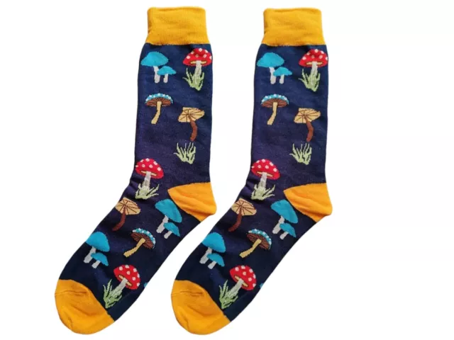 Mushroom - Cotton Colorful Fashion Socks UK 6-11