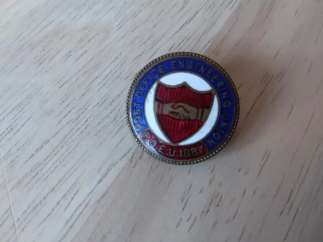 Post Office Engineering Union Vintage Enamel Pin Badge