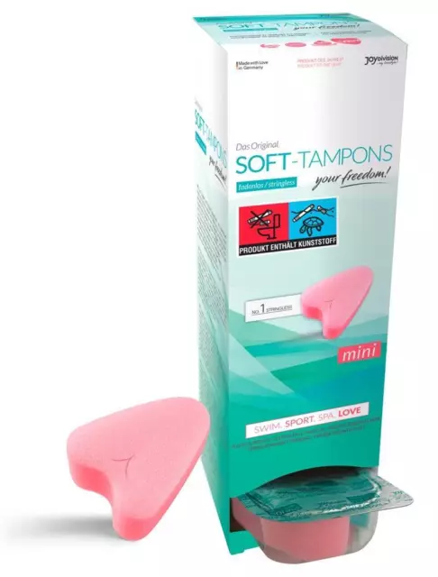 Joydivision Soft Tampons mini 10 Stück, fadenlos, rosa Schwamm