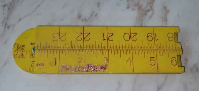 Vintage Rascal Rule 4375 Fiberglass Nylon 24" Degree Ruler Level Canada