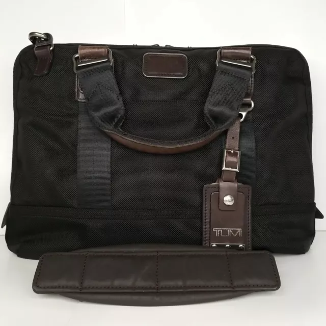Tumi 22610HKH Alpha Bravo Earle Messenger Compact Briefcase Hickory/Brown