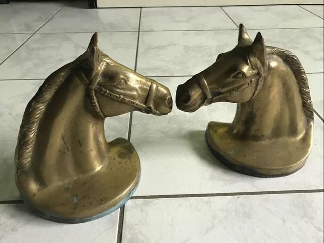 Serre-livres En Bronze – Thème équestre – Chevaux – Déco Bibliothèque – Occasion