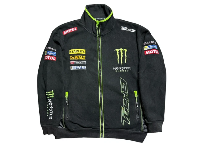 MONSTER ENERGY TECH 3 Racing Jacket Motorsport Mens Fleece Sweater Size ...