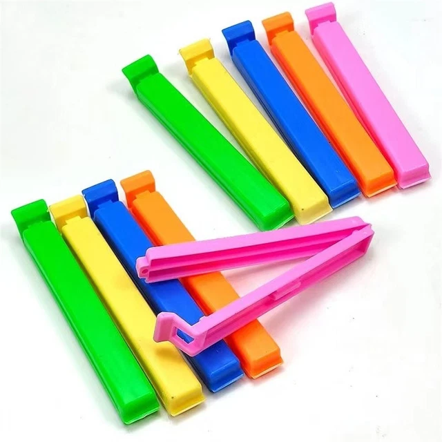 Lot De 8 Clips D'Étanchéité Alimentaire Avec Bec Verseur – Parfait Pour Garder Les Aliments Frais Et Verser Sans Salir !