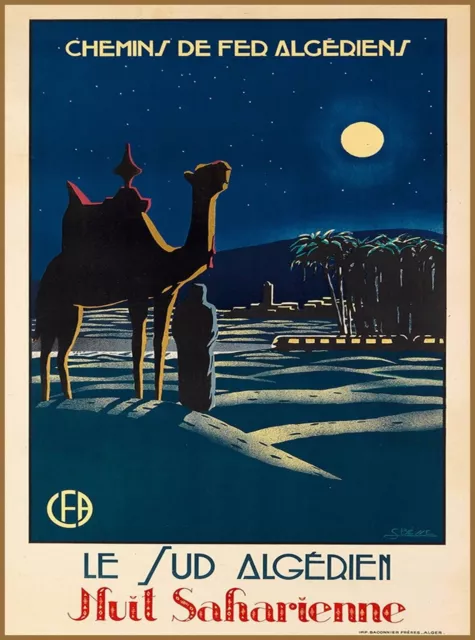 97005 Southern Algeria Saharan Night North Africa Wall Print Poster AU