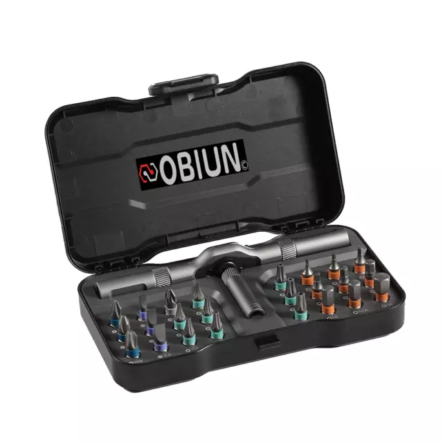 Tournevis à Cliquet Multifonction Magnétique Coffret 24 en 1 Outils avec Embouts