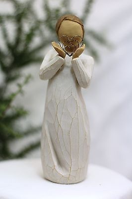 5.5" ANGEL statue LOTS OF LOVE figurine HEARTS Mothers Day mom Gift WILLOW TREE