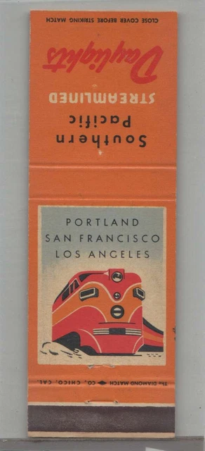 Matchbook Cover - Railroad - Southern Pacific Streamlined Dayliners