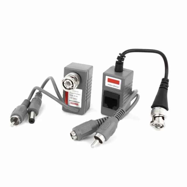 CCTV Camera Coax BNC RCA RJ45 Audio Video Power Balun Transceiver Pair