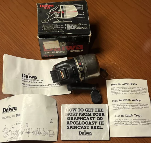 VINTAGE JOHNSON CENTURY Model 100B fishing reel used with box and insert  $10.00 - PicClick