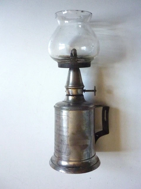 Lampe Transition Art Nouveau / Art Déco Verre Marmoréen Sc