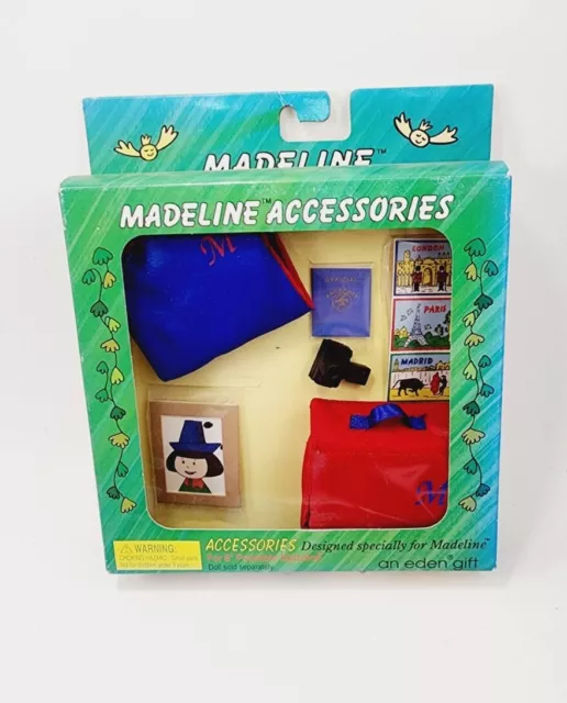 Vtg 1997 NIP Sealed MADELINE DOLL ACCESSORIES TRAVEL SET Eden Toys