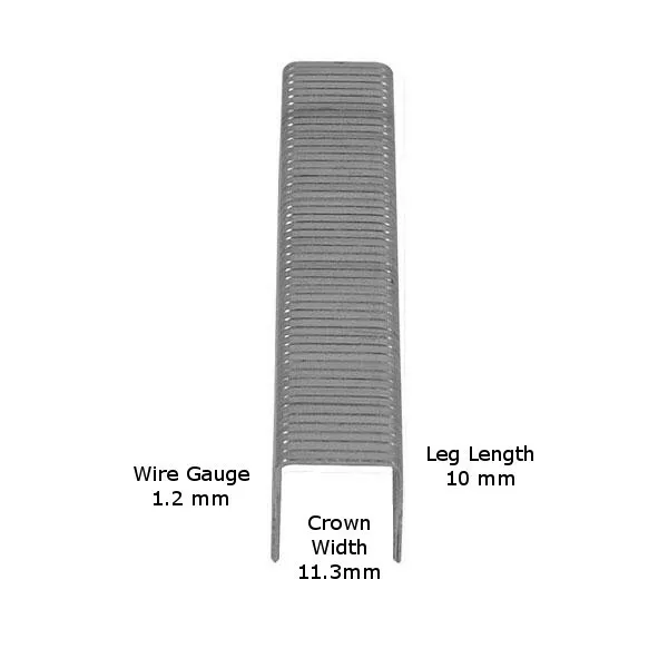 1250 Piece 10 mm Square / Flat Staples ( 1.2 x 10 x 11.3 mm ) 3