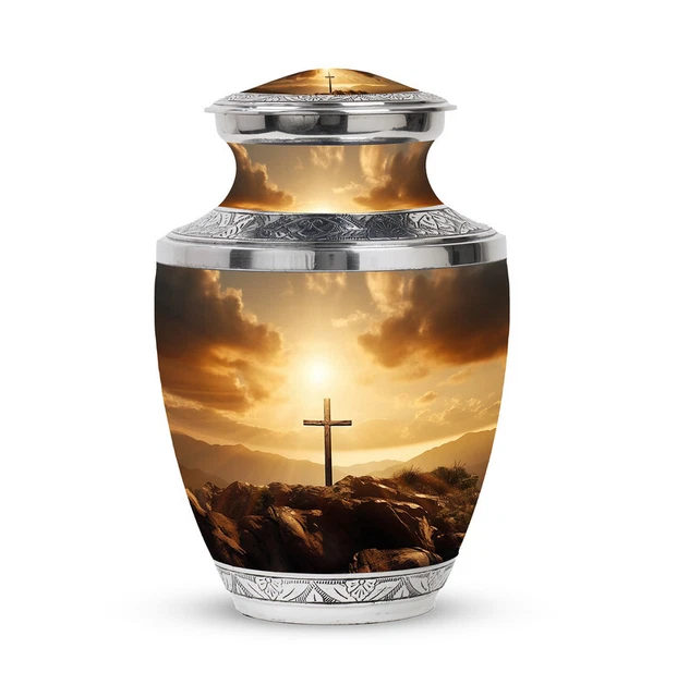 Small Urns For Human Ashes Adult Christ With Sunset View (3 Inch) Pack Of 1