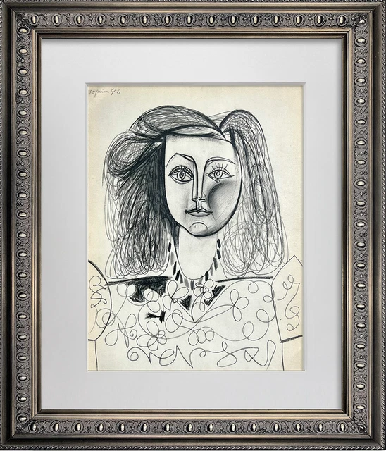 Pablo Picasso Limitado Ed. Litografía 30.juin.46 CM Ancho / Marco Incluido