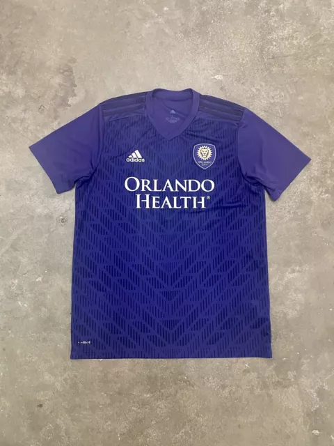 MLS Orlando City FC Adidas 2019 Home Purple Authentic Jersey Size Large Used