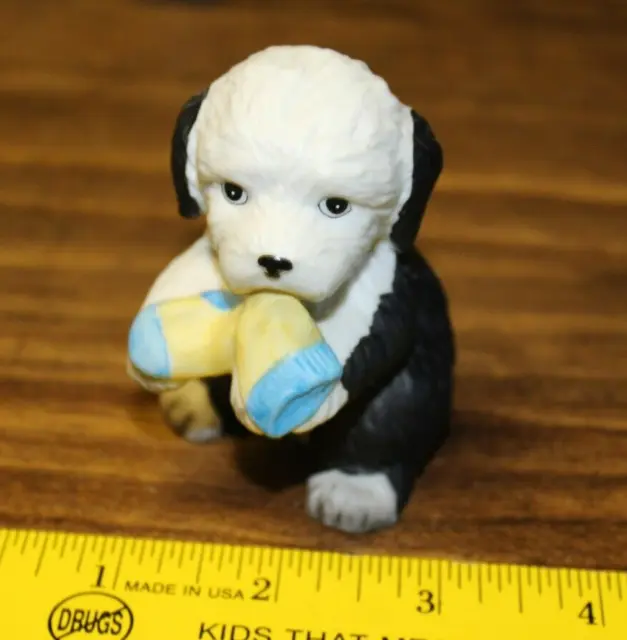 HJ&G Puppy Pals Ceramic Sheep Dog with Sock Figure 8917