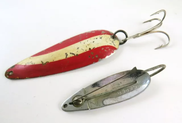 8 Vintage Unbranded Large Metal Fishing Spoons Lot 