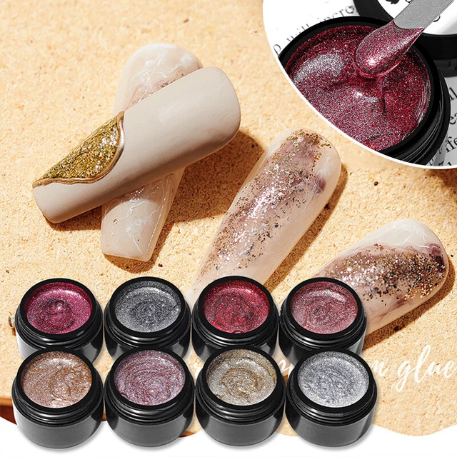 Shiny Star Platinum Quick Dry Nagellack Uv Diamond Nail Line Ge ㄨ