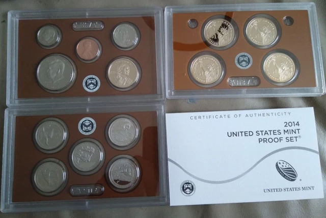 2014-S U.S. Mint Proof Set * 14 Coins * In Box with COA *