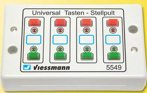 Viessmann 5549 Universal-Tasten-Stellpult, rückmeldefähig, 2-begriffig #NEU OVP#