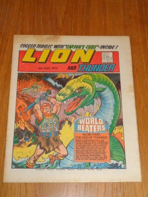 LION AND THUNDER 6Th May 1972 Fleetway British Weekly Comic* EUR 9,98 ...