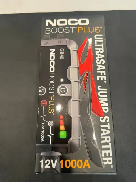 NOCO Boost Plus GB40 1000 AMP 12-Volt UltraSafe Lithium Jump Starter Box "NEW"
