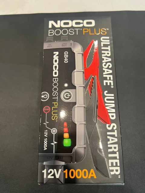 NOCO Boost Plus GB40 1000 AMP 12-Volt UltraSafe Lithium Jump Starter Box "NEW" NOCO Boost Plus GB40 1000 AMP 12-Volt UltraSafe Lithium Jump Starter Box "NEW"
