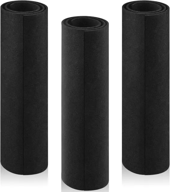3 Pack Large EVA Foam Sheets Rolls 35 X 59 Inches 5 Mm Thick Black Cosplay Foam