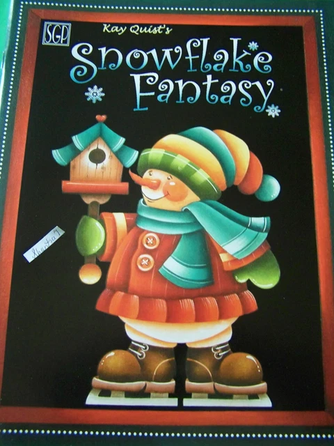 Libro De Pintura Tole Navidad Invierno Copo De Nieve Fantasy By Kay Quist 2003 Nuevo