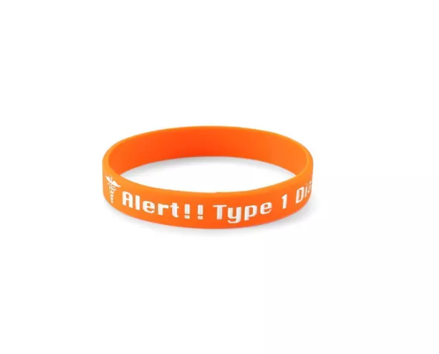 Medical Alert Type 1 Diabetes Insulin Dependent Diabetic Silicone Wristband