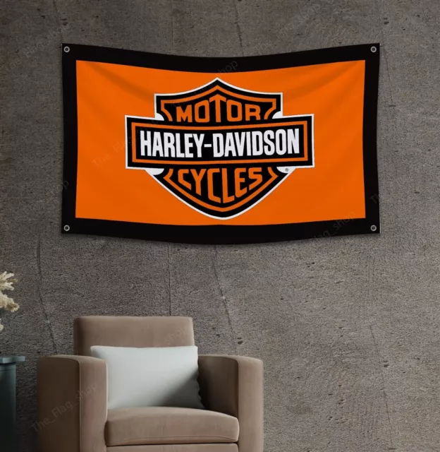 Drapeau de motos Harley Davidson, 3x5 pieds, bannière de Garage, décor... 3