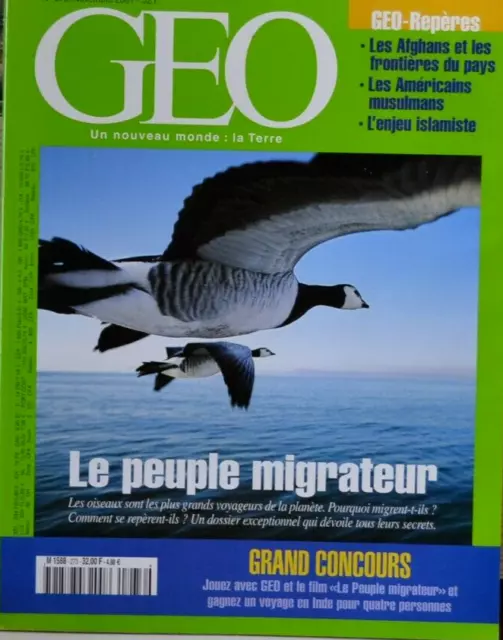 revue magazine geo le peuple migrateur N° 273