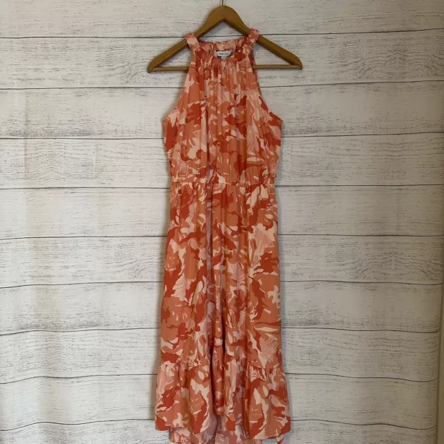 Nine West Pink Camo Halter Midi Dress M