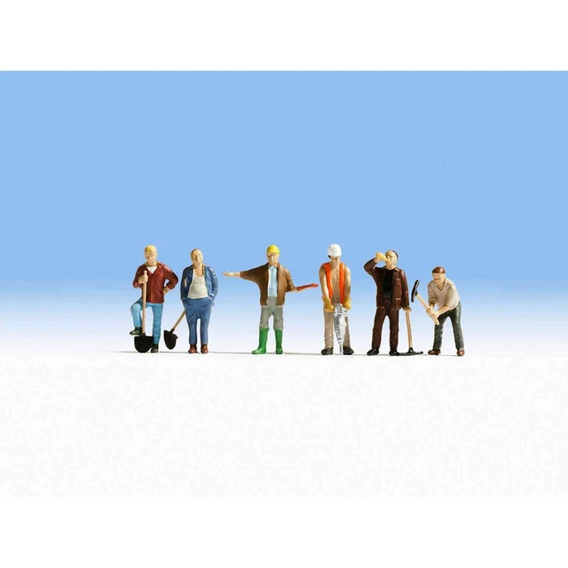 Noch 15110 1/87 H0 Personnages Lot De 6 Figurines Ouvriers Du Batiment Ho