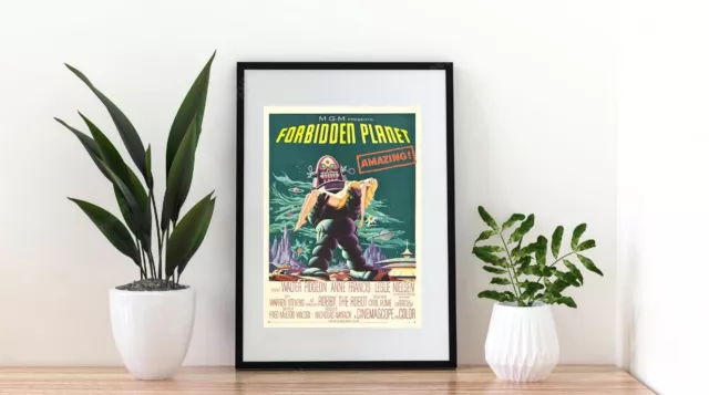 A4 Mgm Forbidden Planet Ufo  Music Film Art Retro Poster  Culture Print