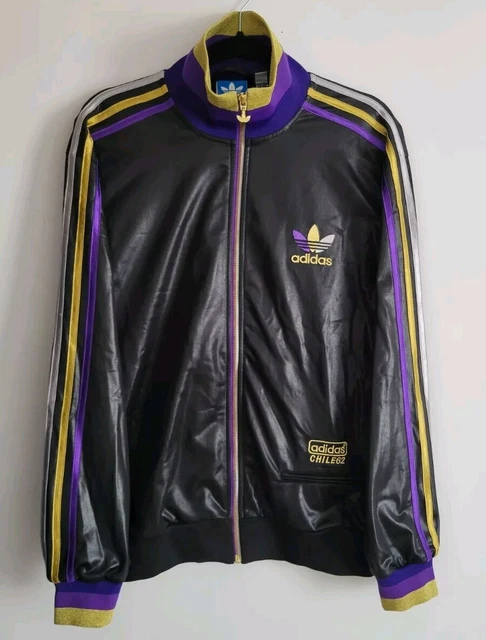 2000'S adidas Chile 62 Originals Check Pattern Windbreaker, Men's Size L polyester gray type Vintage Second Hand main image 1