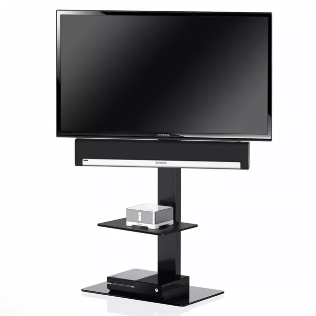 Black TV Stand with Mount Bracket for 32 42 50 55 65 inch Flat Screen LED LCD TV