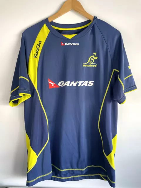 Wallabies Player Issue Training Shirt Mens Tee Shirt Australia Rugby Jersey XL
