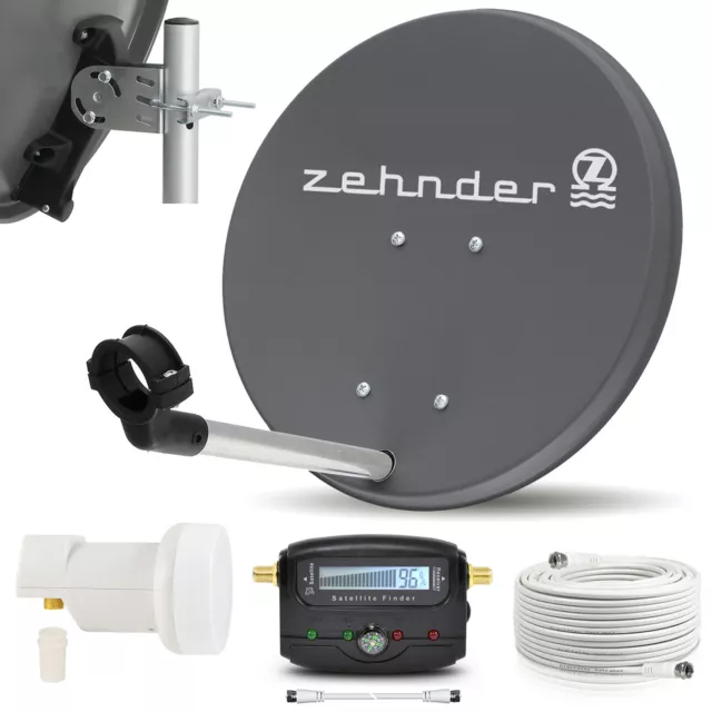 ZEHNDER Schüssel 40 cm Digitale SAT Anlage Finder LNB Kabel Camping Mobil Mini d